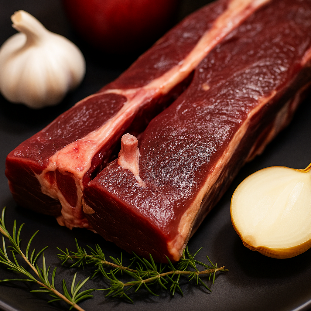 Rehrücken mit Knochen