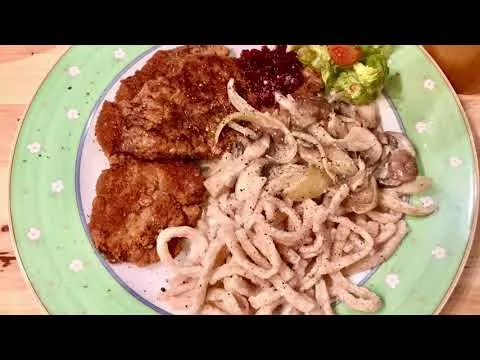 Musikalische Rehschnitzel mit Champignons (Video)